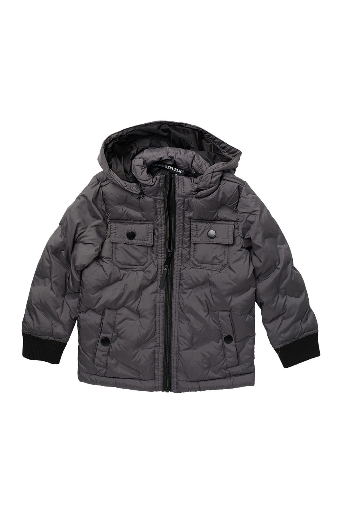 24M Brown//Leopard Urban Republic Baby Ur Girls Polyfil Jacket